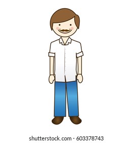 happy man human icon, vector illustration design