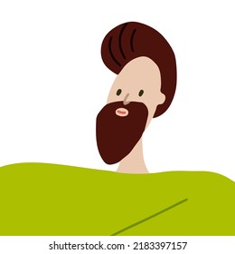 Happy man icon for avatar and social networks vector illustration