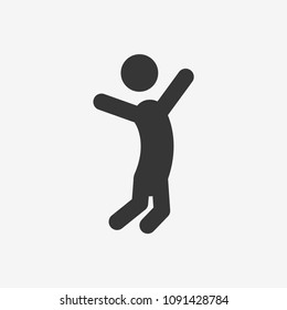 Happy man icon illustration,vector human sign symbol