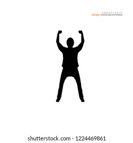 happy man icon.vector illustration.