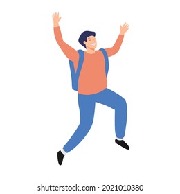 happy man illustration visual design