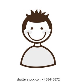 happy man isolated icon design