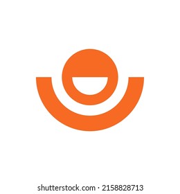 Happy man logo. Fun human logo. Child and family friendly logo.