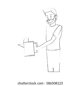 happy man with plant icon image