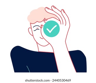 Happy man show ok symbol