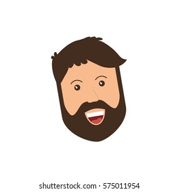 Happy man smiling icon vector illustration graphic design
