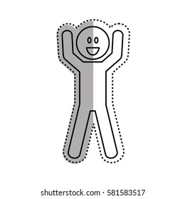 Happy man smiling icon vector illustration graphic design