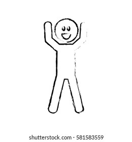 Happy man smiling icon vector illustration graphic design