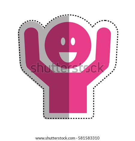 Happy man smiling icon vector illustration graphic design