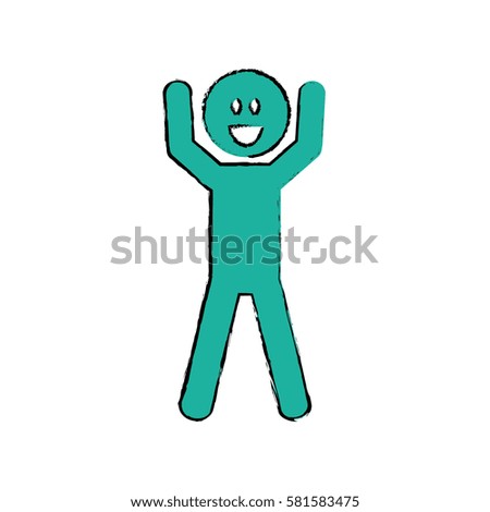 Happy man smiling icon vector illustration graphic design