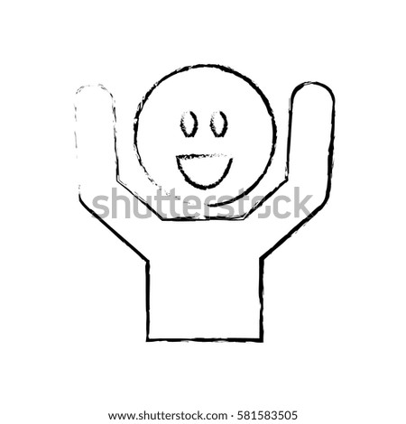 Happy man smiling icon vector illustration graphic design