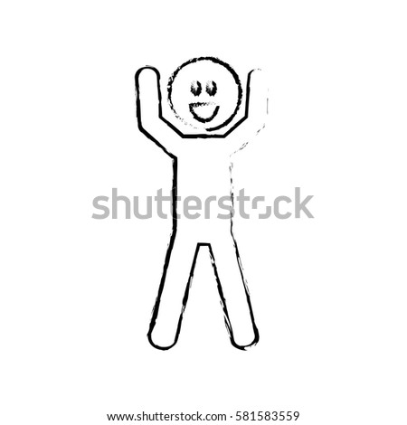 Happy man smiling icon vector illustration graphic design