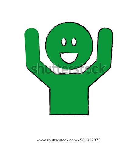 Happy man smiling icon vector illustration graphic design