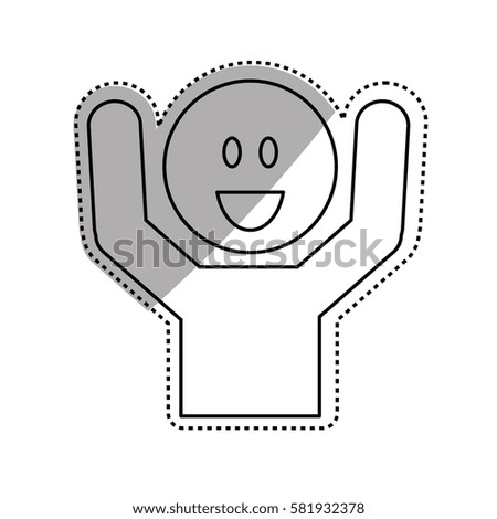 Happy man smiling icon vector illustration graphic design