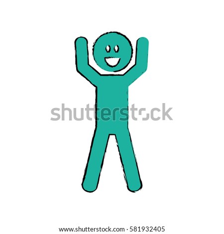 Happy man smiling icon vector illustration graphic design