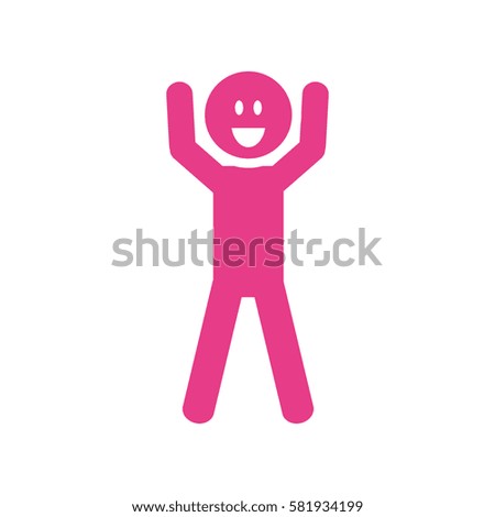 Happy man smiling icon vector illustration graphic design