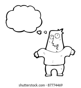 happy man with thought bubble