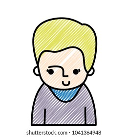  happy man with t-shirt and hairstyle design