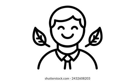 happy man vector illustration on white background