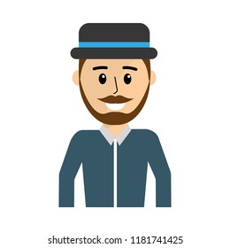 happy man wearing hat and shirt