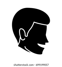 happy man wedding groom face profile