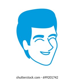 happy man wedding groom face profile