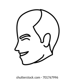 happy man wedding groom face profile