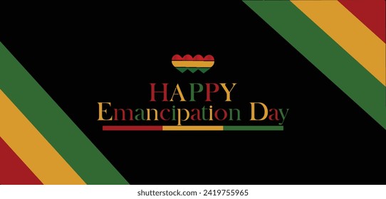 Happy mancipation Day Amazing Text illustration Design