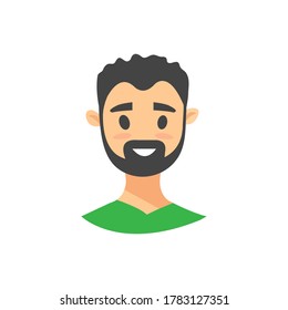 Happy Man.flat vector graphic in white background