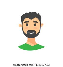 Happy Man.flat vector graphic in white background