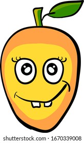 Feliz mango, ilustración, vector sobre fondo blanco.