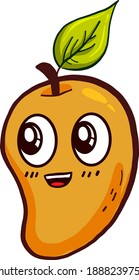 Happy mango ,illustration,vector on white background