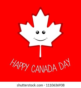 Happy maple leaf. Canada day