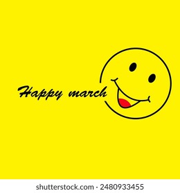 happy march vector template design illustration