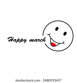 happy march vector template design illustration