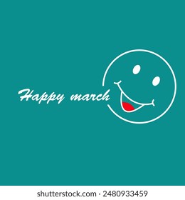 happy march vector template design illustration