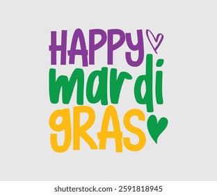 Happy Mardi Gras, Mardi Gras Design Idea, Retro Mardi Gras T-shirt - Fat Tuesday Carnival t shirt design