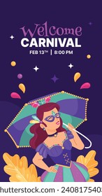 Happy Mardi Gras festival background. Mardi Gras carnival celebration. Cartoon Vector illustration design Template for Poster, Banner, Flyer, Greeting, Card, Post, Cover, Invitation. Mardi Gras parade