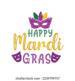 happy Mardi gras t shirt design
