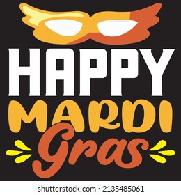 happy mardi gras t-shirt design vector file