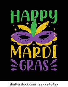 Feliz diseño de camisetas mardi gras Mardi Gras