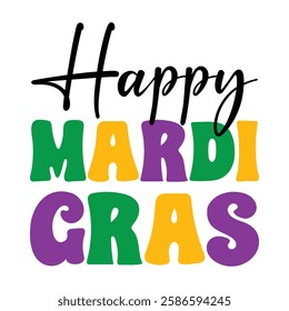 Happy Mardi Gras T-Shirt Design.