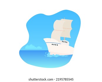 happy maritime day flat design