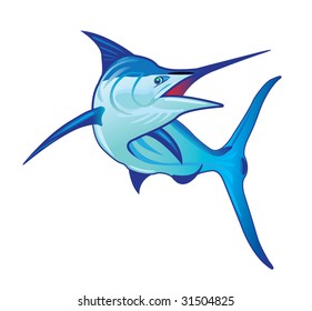 happy marlin - vector