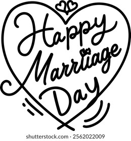 Happy marriage day and illustrator eps