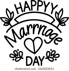 Happy marriage day and illustrator eps