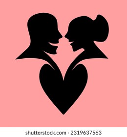 Happy Married Couple vector art background