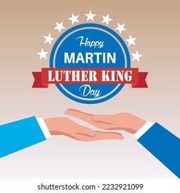 Happy Martin Luther King Day vector design.