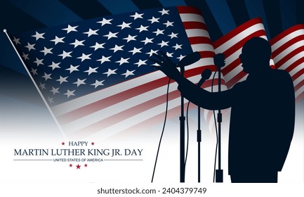 Happy Martin Luther King Day Hintergrund Vektorgrafik