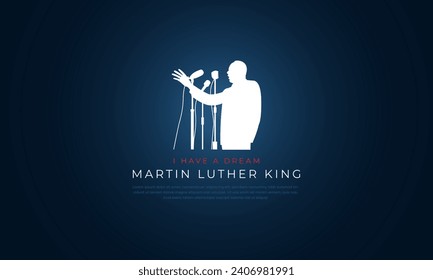 Feliz Martín Luther King Día Antecedentes Vector Ilustración